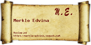 Merkle Edvina névjegykártya